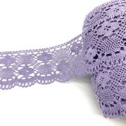 75m Cotton Lace Trim, 8cm, Lilac