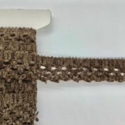 2m Chenille Lace Trim, 3cm, Brown