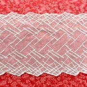 -0.5mt Embroidered Net 15cm Width, White
