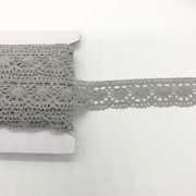 - Cotton Lace Trim 4.5cm width 1m Grey
