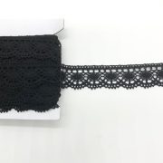 - Cotton Lace Trim 4.5cm width 1m Black