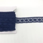 - Cotton Lace Trim 4.5cm width 1m Navy