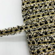 1m of Boucle Trimming, With Velvet Ribbon, Black