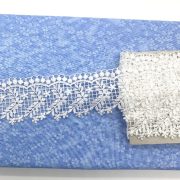 -1m Polyester Guipure Trim in White 5.5cm Width