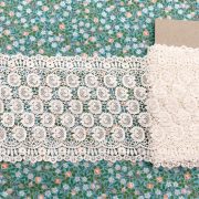 -0.5m Polyester Guipure Galloon Trim in Ivory 14cm Width