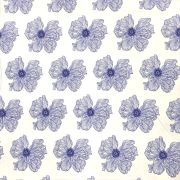 -Montreux Fabrics Blue Flowers Jersey, per mt