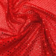 Sequin Sparkle Mesh, 115cm, per mt Red