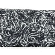 Clearance Chiffon - Black & White Print, 110cm, 80cm remnant