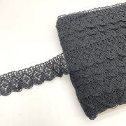 Cotton Lace Trim, Black, 4cm Width 20 mt lots