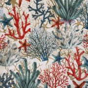 Cotton Linen-Look Panama, 'Coral' - 35cm remnant