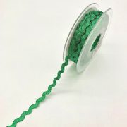 -Metallic Ric-Rac Trimming 8mm, 5mts, Green