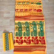 Woven Polyester Sari Fabric, Firm Drape, Gold, 5.2m x 1.5m