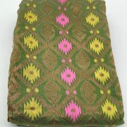 Woven Polyester Sari Fabric, Soft Drape, Light Green, 5.2m x 1.2m