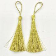 -Metallic Gold Tassels, 2 Pieces