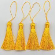-Rayon Gold Tassels, 4 Pieces