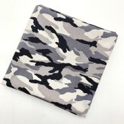 -Single Cotton Fat Quarter - Camouflage - Silver