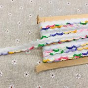 -3m Cotton Scallop Trim White with Multi