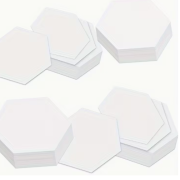 - 100 Pieces Hexagon Paper Templates