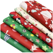 -Christmas Fat Quarter Set, Cotton, 6pcs