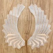 -1 Pair Cream Cotton Broderie Anglais Collars