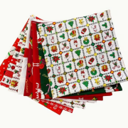 -Precuts - 10" Christmas Squares, 8pcs