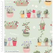 -In the Garden- 'Planters' Cotton Print - per mt