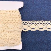 - Cotton Lace Trim 4cm width Cream - per metre
