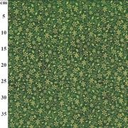 -Cotton Gold Metallic Blender on Green per metre