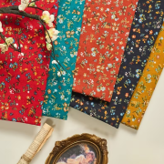 -Cotton Patchwork Set, Autumn Florals 10" x 10" 5pcs