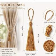 - Copper Tassels, 13cm, Artificial Silk, 5 Pieces