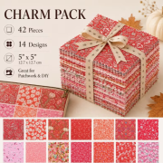 - Precuts - Charm Pack, 5" Squares Reds 42pcs
